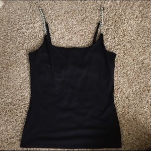 Rhinestone strap tank top
